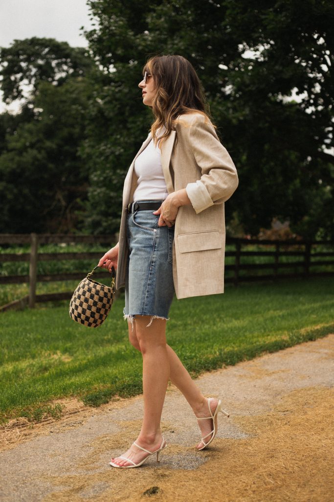How to style long denim shorts